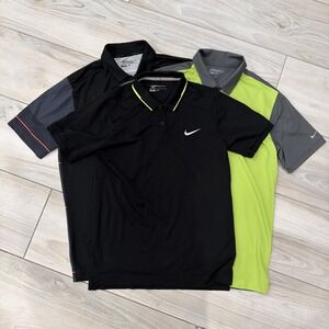 Lot Of 3 Nike Golf Dri-Fit Tour Performance Polos Size Medium
